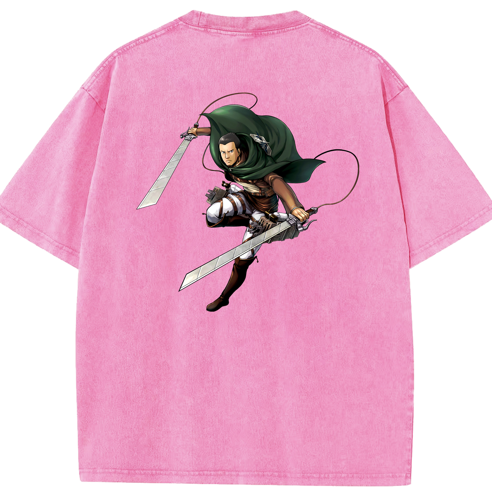 （画像用） 進撃の巨人 Attack on Titan 綿100% ヴィンテージ風 半袖Tシャツ（背面プリント）